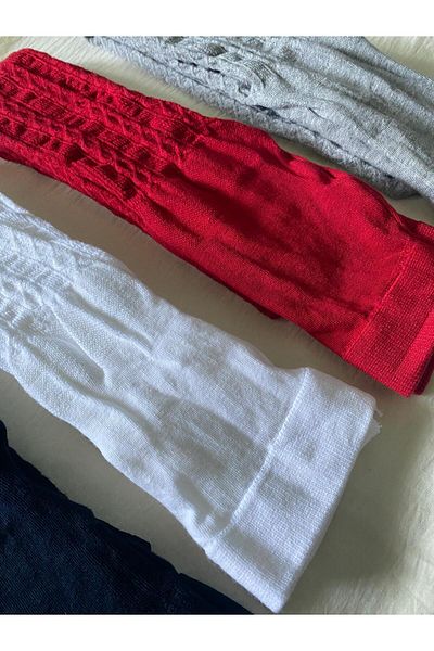 DÜVEN Pack of 4 Girls' Pantyhose (Cotton, Patterned, Wife, Winter Pantyhose)
