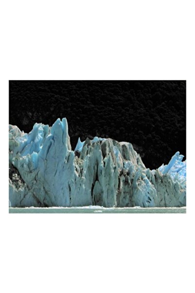 OEM Pictură pe pânză, „Regatul Tăcerii Înghețate”, Gheață, Munți, Contrast, Albastru, Întuneric, Natură, Peisaj
