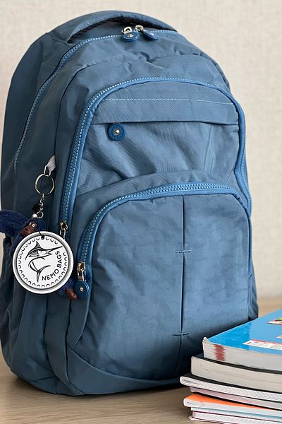 NEMO BAGS Turquoise Unisex Large Size School Bag, Crinkle Fabric, Laptop Travel Backpack, 24 Lt, 45X30Cm