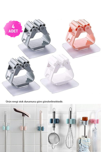 Soillium Yapışkanlı Sap Tutucu 4 Adet Sap Tutucu Klips Mob Tutucu Aparat Süpü...