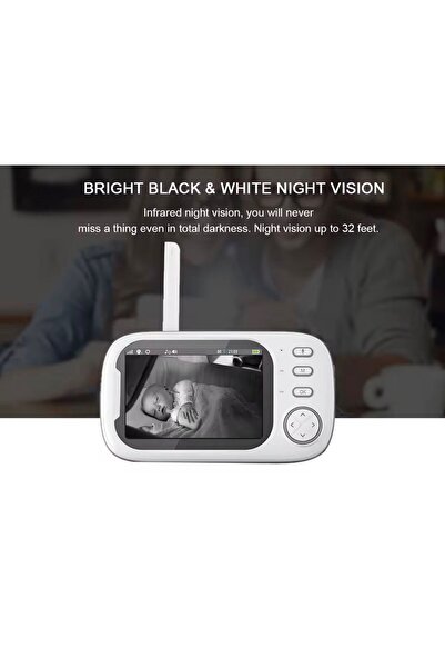 Denn Store 3.5 inch LCD Baby Monitor Surveillance Camera with Night Vision & Multiple Functions