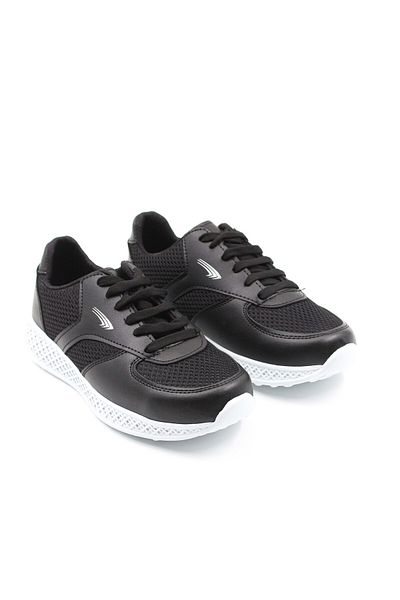 Ayakkabıhane Black White Lace-Up Women's Sports Shoes Ah1E416261205