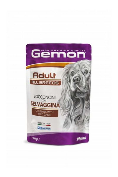 Monge Gemon Chunkies Adult All Breeds - Complete Wet Food - Venison - 100g