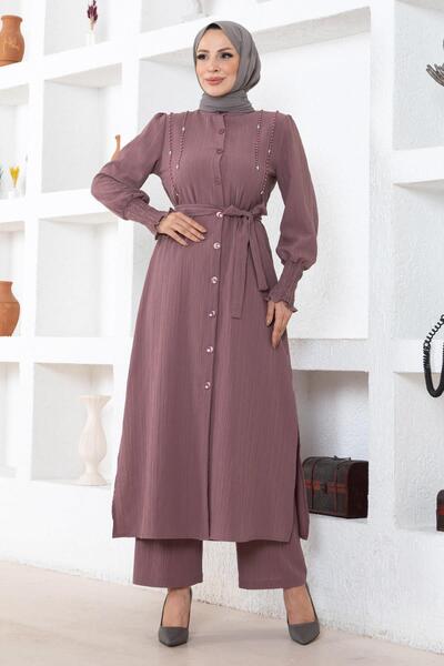 Missvalle Σετ με λεπτομέρειες από μαργαριτάρι Dusty Rose 19360