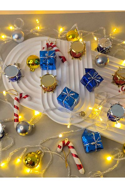 mıstıque home Christmas Tree Ornament 24 Mixed Ornament Christmas Tree Ornament 24 Pieces