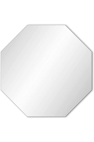 Lamsit Ibdaa Acrylic Hexagon 3mm Thick Pack of 16 (18.4x16.9cm, Silver Mirror)