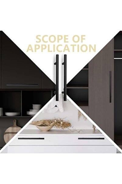 Generic Joyzzz Cabinet Handles, 6 PCS Kitchen Cabinet Handles with Sturdy Aluminum Alloy Material, Matte Bla