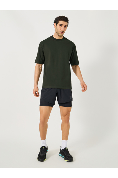 Styli Solid Oversized Terry Crew Neck T-Shirt