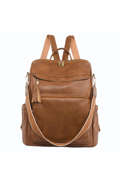 BYONDSELF Rucsac de damă, BYONDSELF®, tip geantă din PU, capacitate mare de 15 L, 36 x 32 x 15 cm, piele naturală,