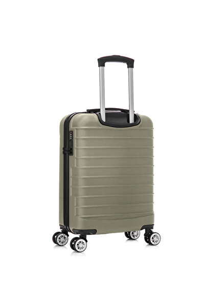 Quasar & Co. Set 2 trolere cabina, 40x30x20cm roti detasabile/55x36x20cm, bagaj mana, troller cifru,ABS,Sampanie