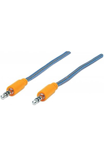 MANHATTAN Audio Cable MHT 394109, 3.5 mm Jack - 3.5 mm Jack, 1.8 m (Blue/Orange)