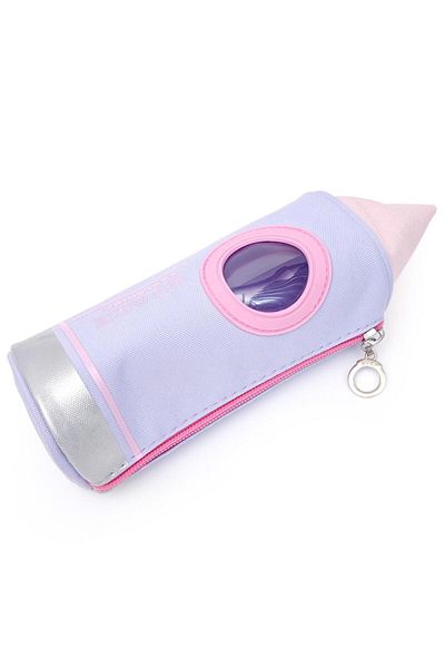 DNS Girls' school bag type pencil case, 1 compartment 1 zipper, unequipped, Pencil, purple JS-6712