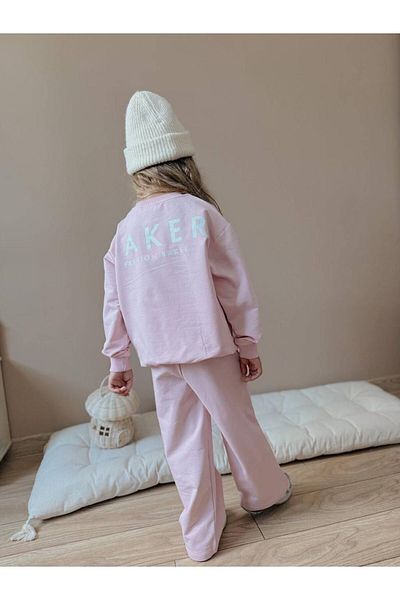 YİGİT BUTİK Spanish Leg Long Sleeve Girl's Bottom Top Set