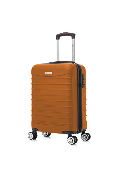 Quasar & Co. Set 2 trolere cabina, 40x30x20cm roti detasabile/55x36x20cm, bagaj de mana, troller cifru,ABS,Camel