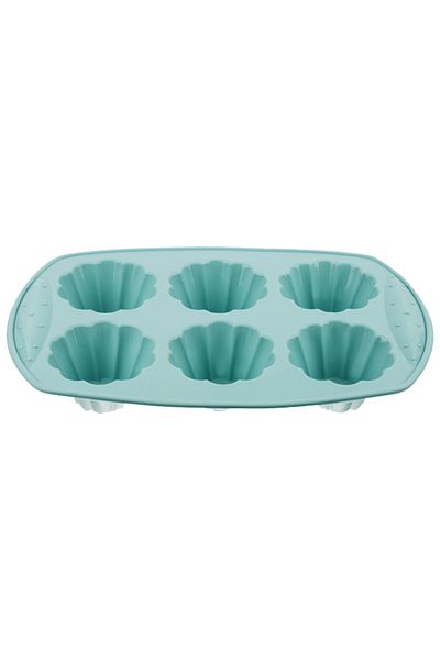 awwaline Forma copt briose 6 bucati, awwaline, silicon, turcoaz