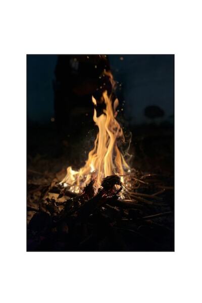 OEM Tablou Canvas, 'Focul dansand sub cerul noptii'