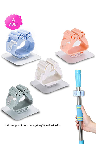 Soillium Mop Sapı Tutucu 4 Adet Kendinden Yapışkanlı Fırça Tutucu Paspas Mop ...