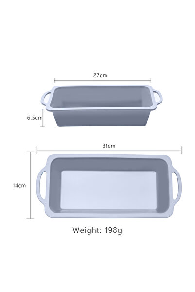 awwaline Silicone Baking Pan, awwaline®, Gray, 27 x 14 x 6.5 cm, Reinforced Handles