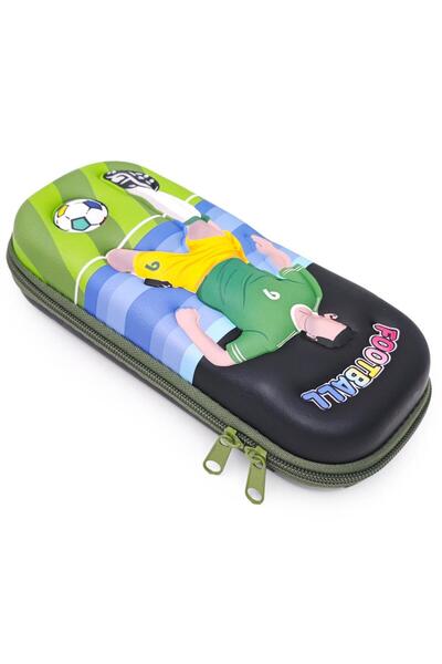 DNS Penar baieti etui scolar, cu 1 compartiment 1 fermoar, neechipat, 3D Foot...