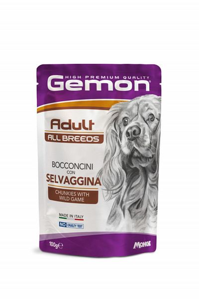 Monge Gemon Chunkies Adult All Breeds - Complete Wet Food - Venison - 100g