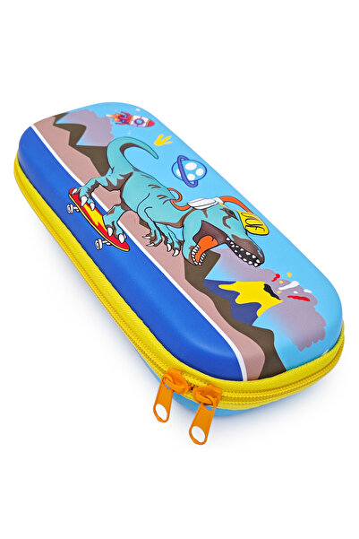 DNS Penar baieti etui scolar, cu 1 fermoar 1 compartiment, neechipat, 3D Dino...