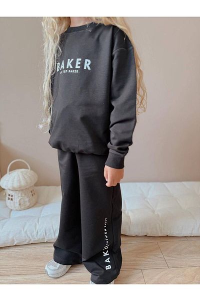 YİGİT BUTİK Spanish Leg Long Sleeve Girl's Bottom Top Set