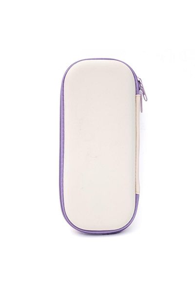 DNS School pencil case for girls, with 1 compartment 1 zipper, unequipped, 3D Teddy Bear and planets, purple 6250S