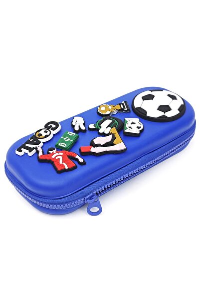 DNS Etui penar baieti pentru scoala, cu 1 compartiment, neechipat, Fotbal rep...