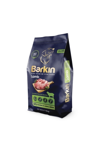Danube Petfoods Barkin Adult All Size - Premium Dry Food - Lamb - 15 kg
