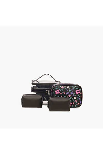 Lifestyle Assorted 4-Piece Cosmetic Pouch Set