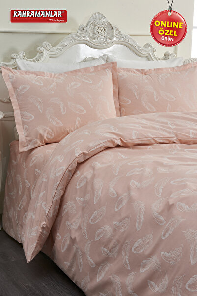 Kahramanlar Spring Powder Double Duvet Cover Set 100% Cotton