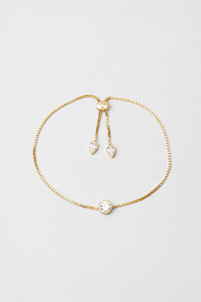 So CHIC... Era 18 Ayar Sarı Altın Kaplama Ayarlanabilir Gümüş Bileklik