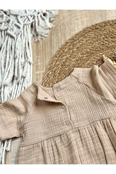 MİLNA BABY&KİDS 100% Cotton Muslin Romper Summer Baby Jumpsuit (0-9 Months)