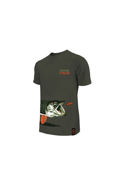 DELPHİN - Fisherman's T-Shirt Fish-On-X Catch me Pike Size XXXL