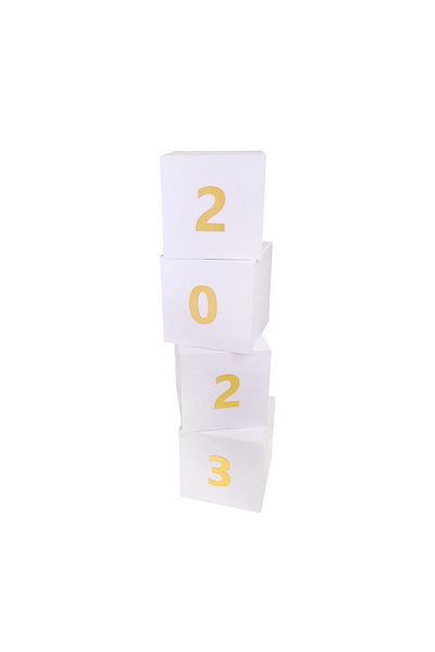 Lamsit Ibdaa Graduation Party Set - Boxes for Ceremony, Convocation, GRAD Decor (Numbers)