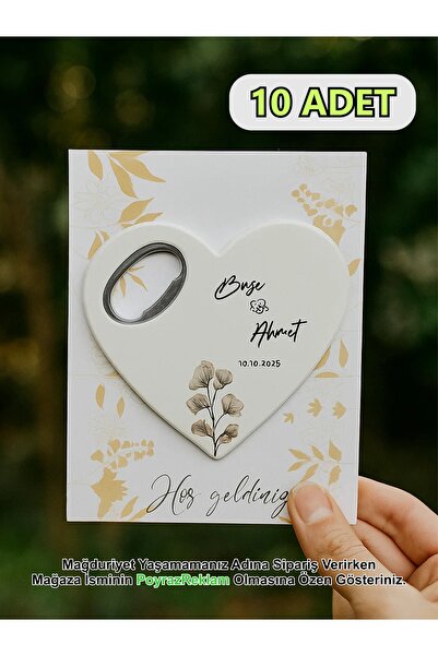 PoyrazReklamTasarım Kartlı Jelatinli Kalp Magnet Açacak, Nişan, Kına, Nikah H...