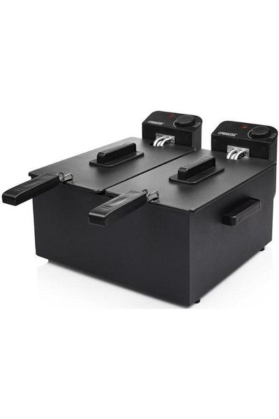 PRİNCESS Friteuza cu 2 compartimente Princess, 3600W, 6 l (Negru)