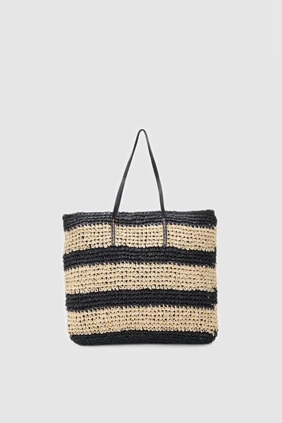 GUONN حقيبة يد وكتف من القش من ليبرا