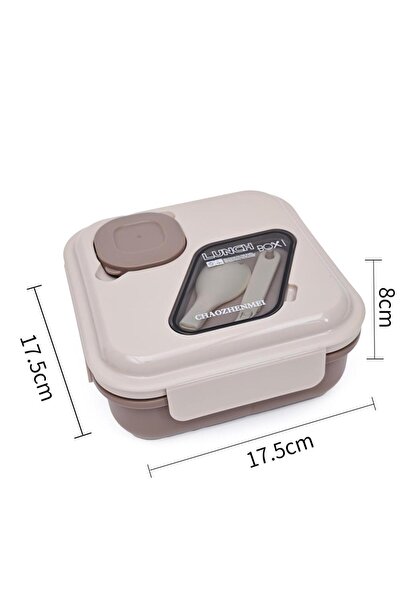 DNS Bento box copii pachet scoala, 3 compartimente, plastic dur, 1300 ml, mar...