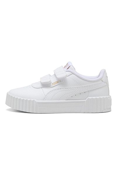 Puma Carina 3.0 V PS Velcro Closure Shoes - White