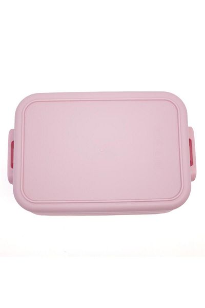 DNS Kids lunch box, 2 layers, 2 compartments, bento box, lid with handle, 1350 ml, pink ML-6337