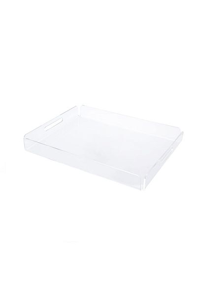 Lamsit Ibdaa Acrylic Tray, Clear Ottoman Tray, Bathroom Tray, 40x30x5 cm