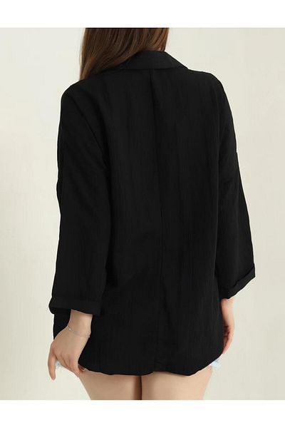 Azda Double Pocket Striped Linen Women's Shirt Md:070