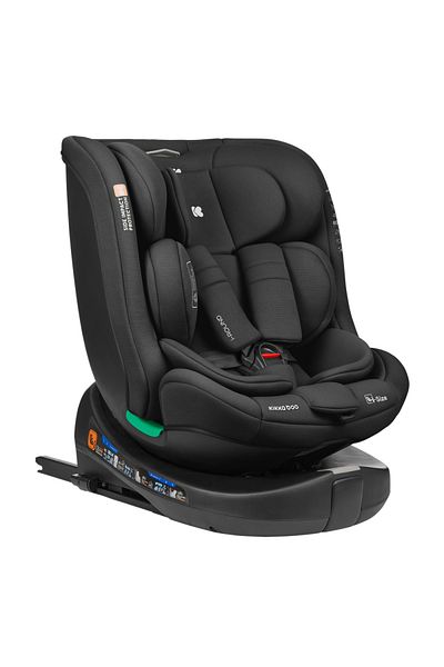 Kikka Boo Isofix car seat KikkaBoo I-Round I-SIZE Black 40-150 cm, R129 approved, rotating seat, 4 positions