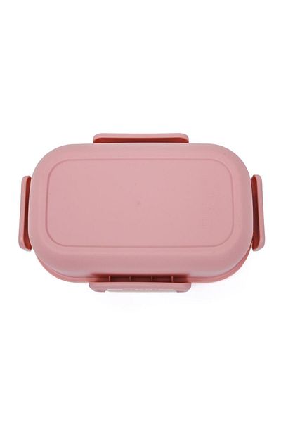 DNS Stainless steel children's lunch box, 2 compartments for school supplies, 700 ml, pink HXD6666