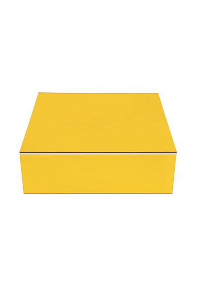 Lamsit Ibdaa Acrylic Cake Box Stand, 10x10x3 in, Gold Mirror