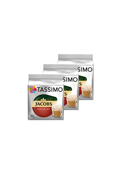 tassimo Set x3 pachete cafea Tassimo, Caffe Au Lait 184 g, 16 capsule