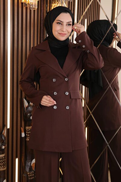 Missvalle Καφέ κοστούμι με σακάκι 19005