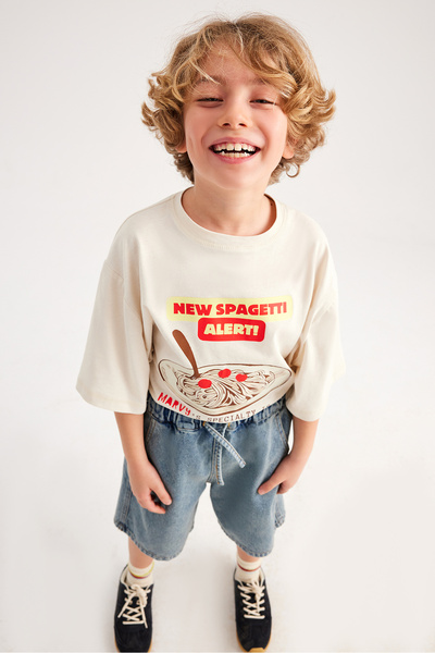 Marvy Spaghetti Printed Oversize Tshirt