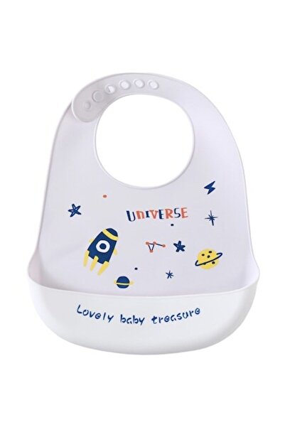 Mixbo Bavetă din silicon cu buzunar, Mixbo, albă, universală